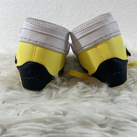 NIKE Air Force 1 Low Shoes Yellow Purse Removable Swoosh‎ Black Size 4.5Y Youth - Picture 12 of 14